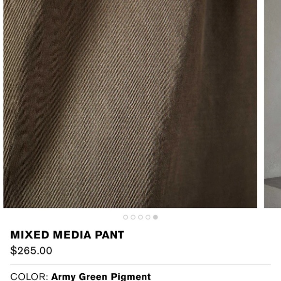 James Perse Pants & Jumpsuits James Perse Mixed Media Pant In Army Green Pigment Poshmark